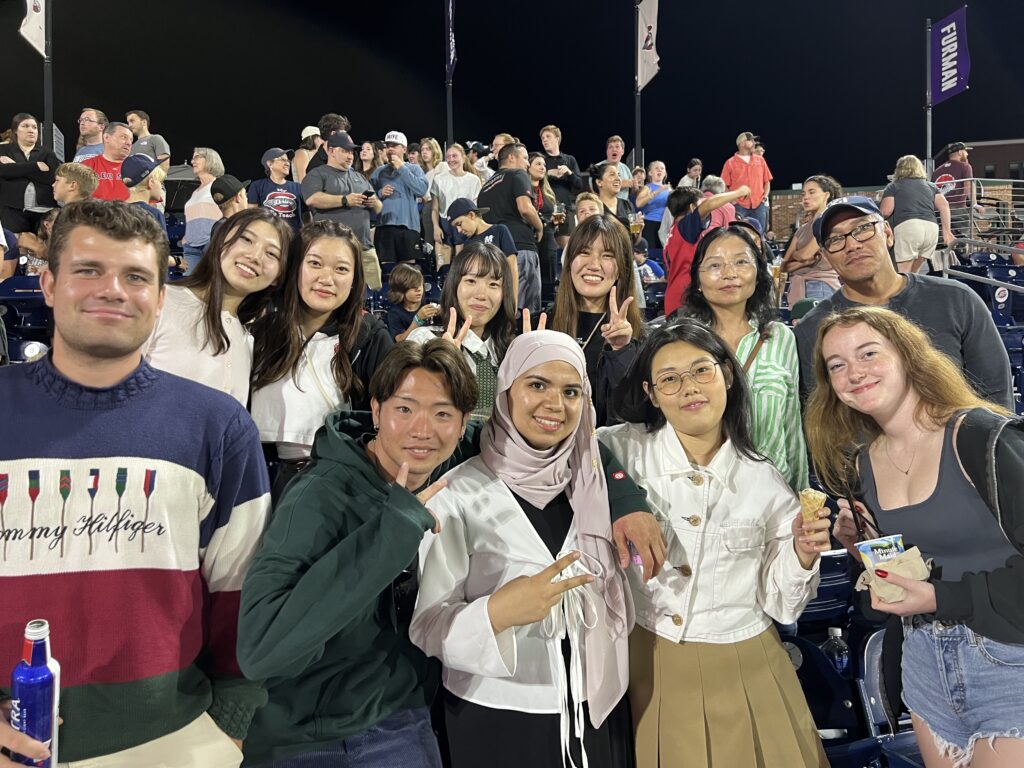 A group of our international students at a local excursion. 