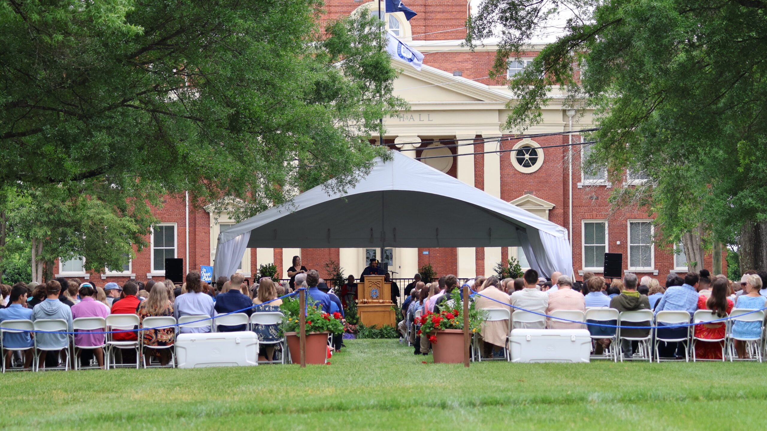 A view of the 2025 Presbyterian College commencement ceremony.