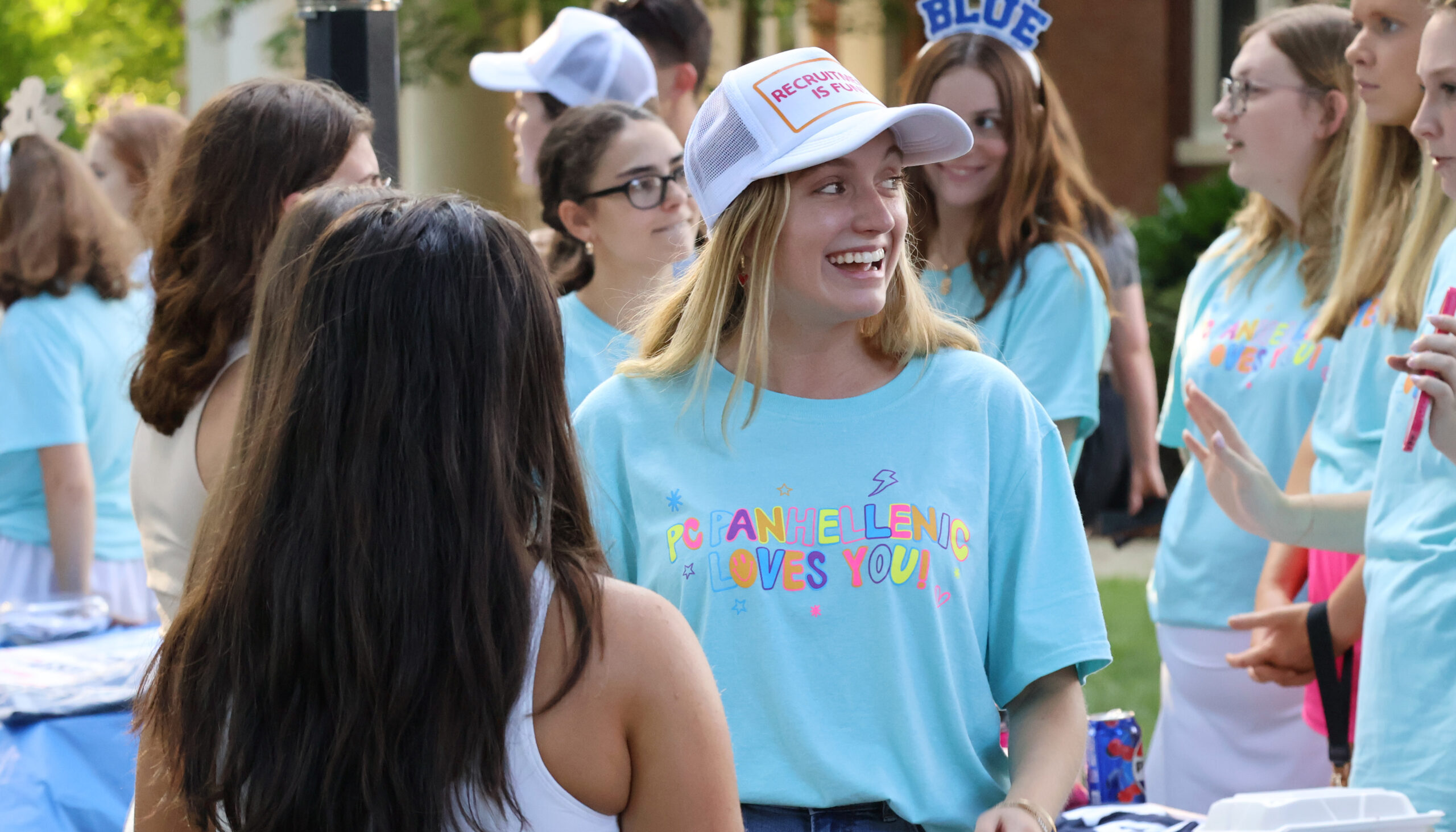 Presbyterian College Panhellenic members at an RSO fair.