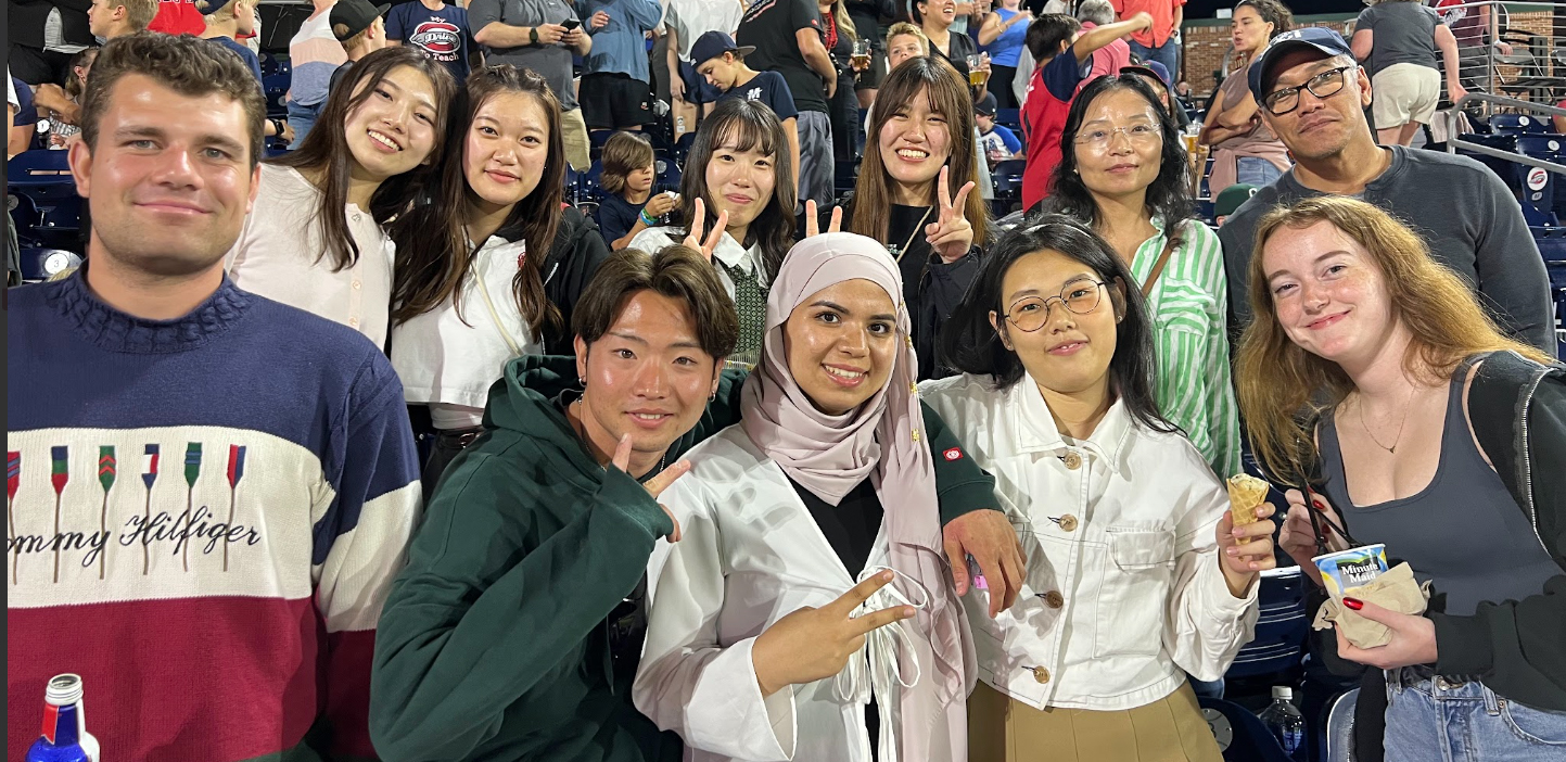 International Students at Presbyterian College taking a group photo.
