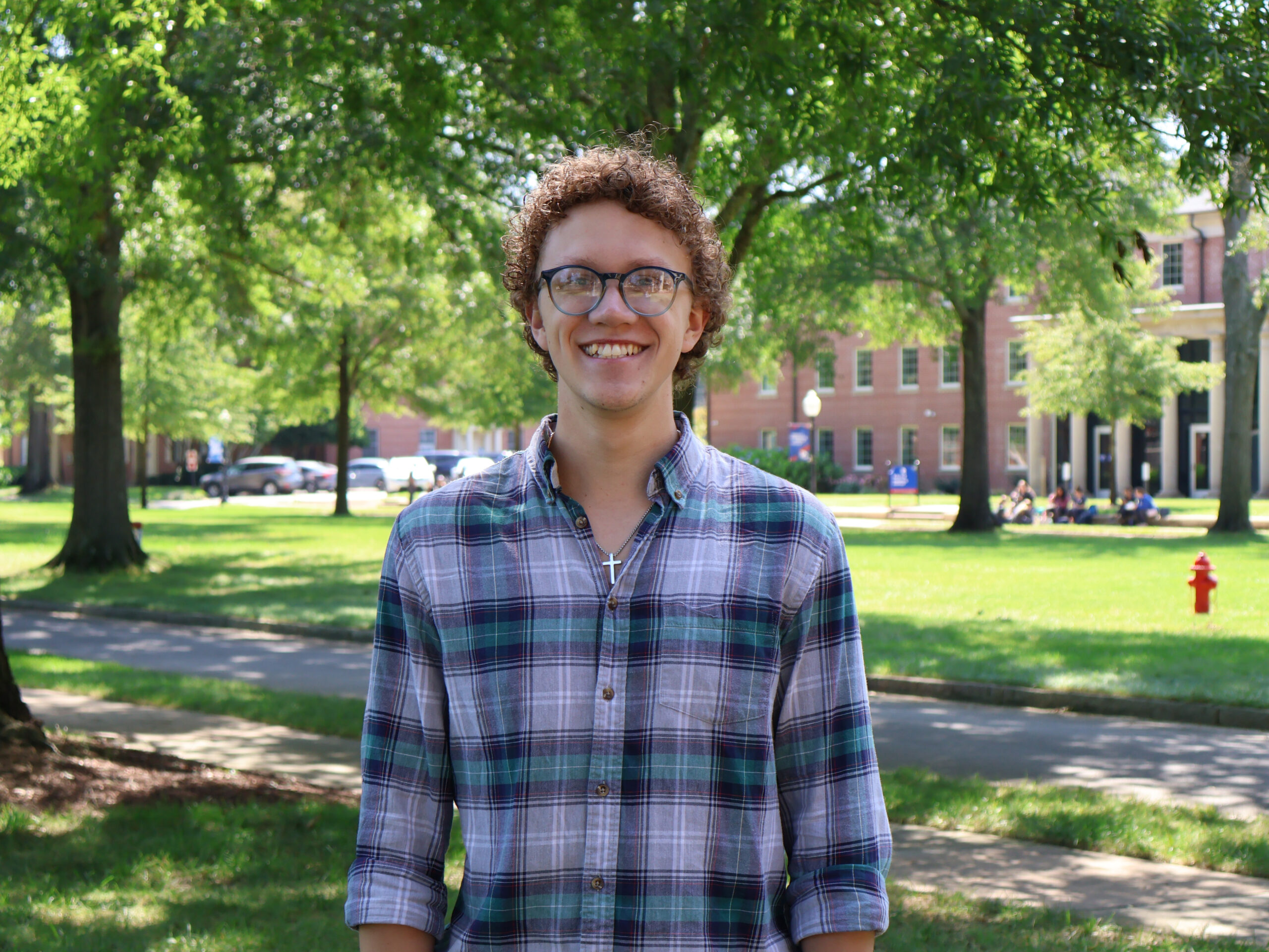 Presbyterian College student, Lyle Jones, posing for a picture.