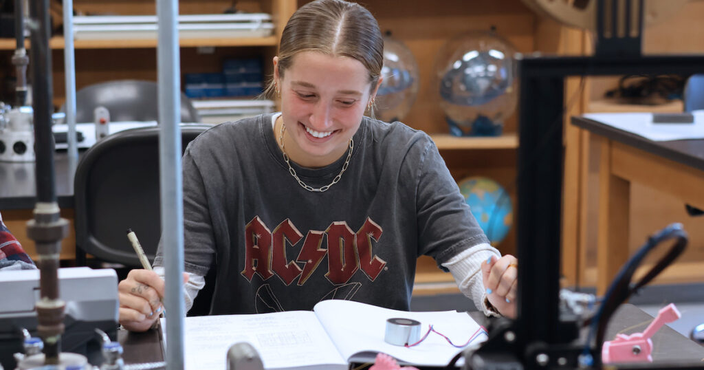 Presbyterian College graduate Mackenzie Partsch is pursuing a Ph.D. in biomedical physic at Clemson University.